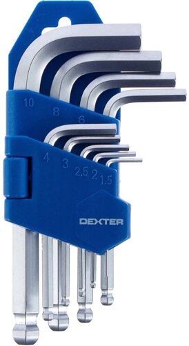 ДЕКСТЕР Hex набор ключей шестигранники 1,5-10 мм (9шт)