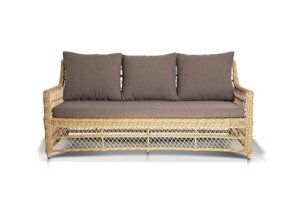 Гранд Латте диван трехместный (190х85х86см) соломенного цвета