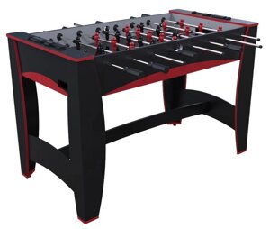 Игровой стол - футбол Hit 4 фута (122x63,5x78,7см, черно-красный)