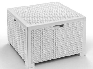 Кофейный столик - сундук для хранения подушек Nebraska (64х64х40см) (Небраска) белый