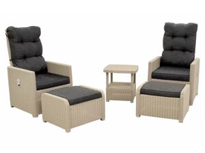 Комплект мебели Manchester Otto Set 2 с откидывающейся спинкой (3 положения) серо-бежевый