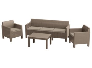 Комплект Orlando Set with 3 seat sofa капучино