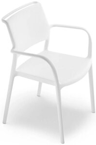 Кресло пластиковое Ara (59,5х56х83см) белое