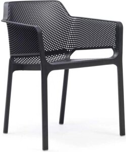 Кресло пластиковое Net (60,5х58,5х80см) антрацит