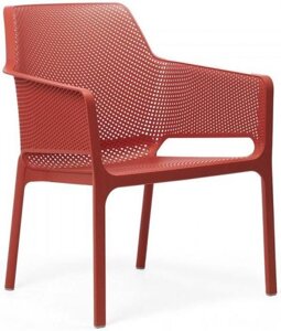 Кресло пластиковое Net Relax (67х71х86,5см) коралловое