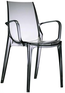 Кресло прозрачное Vanity (55х57х88см) серое