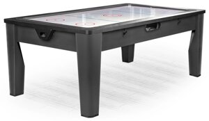 Многофункциональный игровой стол Tornado 6 в 1 (213х122х82см, черный, теннис, бильярд, аэрохоккей, рулетка, покер,
