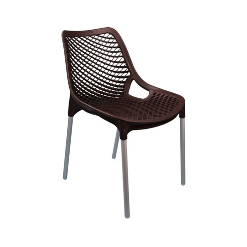 Пластиковый Horeca стул для кафе коричневый (45х65х77,5см)
