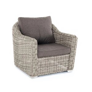 Плетеное кресло Фабриция (86x86x82см) цвет серый