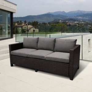 Плетеный трехместный диван S65A-W53 Brown (190x76x68см)