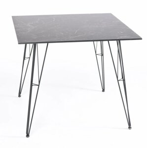 Руссо обеденный стол из HPL квадратный 90х90х75см, цвет мрамор, подстолье