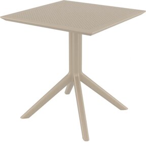Стол пластиковый Sky Table 70 (70х70х74см) бежевый