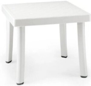 Столик пластиковый для лежака Rodi (46х46х40см) белый