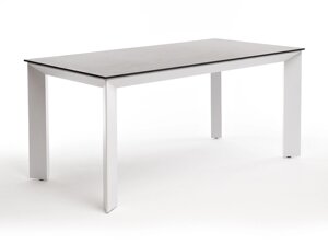 Венето обеденный стол из HPL 160х80х75см, цвет серый гранит, каркас белый
