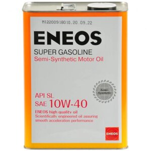Масло моторное ENEOS Super Gasoline 10W-40 SL, 4 л
