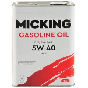 Масло моторное MiCKiNG Gasoline Oil MG1 5W-40 SP, 4 л
