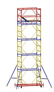 Вышка-тура ВСР-1 ( высота - 6,4 м, габариты площадки 1,6м х 0,7м, нагрузка - 250кг)