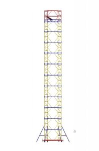 Вышка-тура ВСР-5 ( высота - 15,0 м, габариты площадки 1,6м х 1,6м, нагрузка - 250кг)