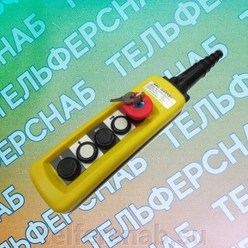 ПУЛЬТ 4 КНОПОЧНЫЙ, 1 СТУПЕНЧАТЫЕ КНОПКИ + СТОП БУТОН + КЛЮЧ (XАС-A4713Y) от компании ТЕЛЬФЕРСНАБ/ Грузоподъемное оборудование в Нижнем Новгороде - фото 1