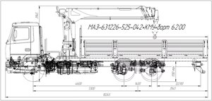 Кму маз 631226-525-042 (евро-5) + soosan SCS746L верх. упр. борт сталь 6,2м.