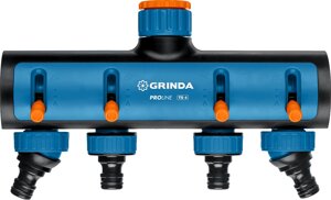 GRINDA PROLine TS-4, 3/4″1″распределитель четырехканальный, поливочный, с внутренней резьбой