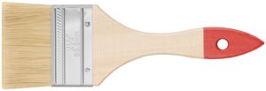 Кисть флейцевая, натур. cветлая щетина, деревянная ручка 2,5"63 мм)