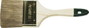 Кисть плоская STAYER ″LASUR-STANDARD″смешанная (натуральная и искусственная) щетина, деревянная ручка, 63мм