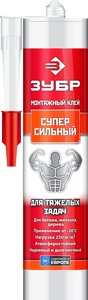 Клей монтажный ЗУБР, суперсильный, 300мл