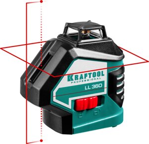 KRAFTOOL LL360 нивелир лазерный, 2х360°20м/70м, IP54, точн. 0,2 мм/м, в коробке