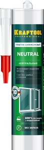 Нейтральный силиконовый герметик KRAFTOOL Neutral 300 мл прозрачный
