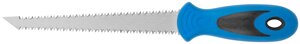 Ножовка ручная узкая для гипсокартона, прорезиненная ручка 170 мм