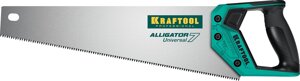 Ножовка универсальная ″Alligator Universal 7″400 мм, 7 TPI 3D зуб, KRAFTOOL