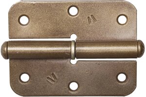 Петля накладная стальная ″ПН-85″цвет бронзовый металлик, левая, 85мм