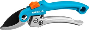 Плоскостной секатор GRINDA PROLine P-51 200 мм с шестерённой передачей c двухкомпонентными рукоятками