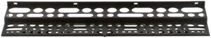 Полка для инструмента пластиковая черная, 96 отверстий, 610х150 мм