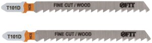 Полотна по дереву, HCS, шлифованные под свободным углом зубья, 100/74/4 мм (T101D), 2 шт.