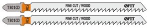 Полотна по дереву, HCS, шлифованные под свободным углом зубья, 116/91/3 мм (T301CD), 2 шт.