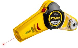 STAYER Drill Assistant уровень с приспособлением для сверления, 7м, точн. 1,5 мм/м