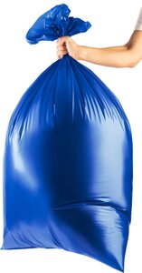 Строительные мусорные мешки ЗУБР 240л, 10шт, особопрочные, из первичного материала, синие, ПРОФИ