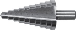 Сверло ступенчатое HSS ( Р6М5 ) по металлу, 9 ступеней, 4-20 мм