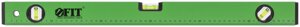 Уровень "Техно", 3 глазка, зеленый корпус, фрезерованная рабочая грань, шкала 600 мм
