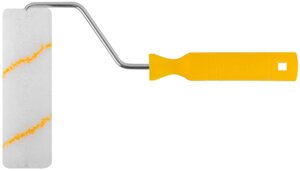 Валик полиакриловый белый с желтой полосой "миди", диам. 30/54 мм; ворс 12 мм, 150 мм