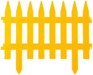Забор декоративный GRINDA ″КЛАССИКА″28x300см, желтый