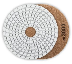 ЗУБР 100мм №3000 алмазный гибкий шлифовальный круг (Черепашка) для мокрого шлифования