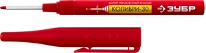ЗУБР КОЛИБРИ-30 1 мм, заостренный, красный, Перманентный маркер, ПРОФЕССИОНАЛ (06338-3)
