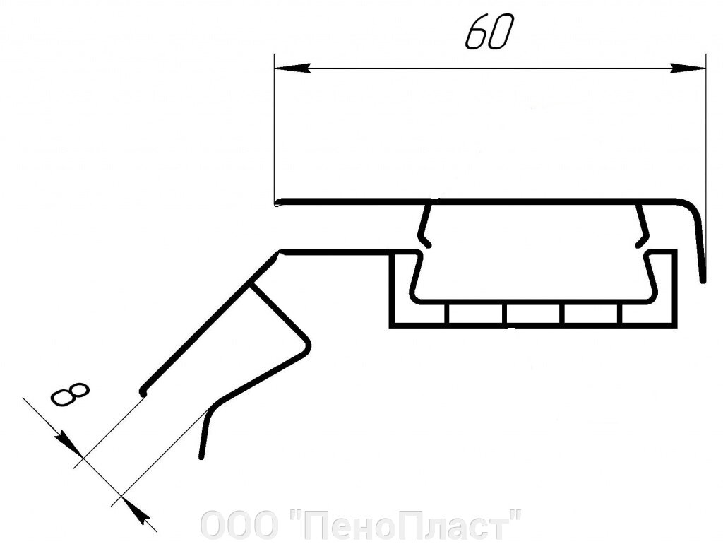 Наличник с крышкой 60 мм - 1000 мм от компании ООО "ПеноПласт" - фото 1