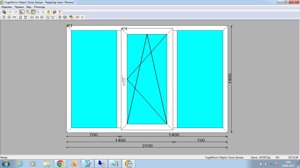 Окно пвх 2100*1400