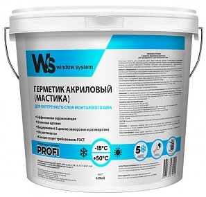 WS Акриловый герметик для внутреннего шва 7 кг от компании ООО "ПеноПласт" - фото 1