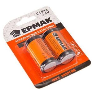 Батарейки "Alkaline" 1,5В, щелочная, тип C (LR14), 2шт/уп ЕРМАК