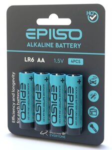 Батарейки epilso LR6/AA, 4шт/уп 1.5V (60/720) (аналог duracell)